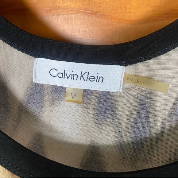 Stunning Calvin Klein Animal Print Sleeveless Scoop Neck Maxi Sundress - Picture 3 of 7